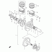Схема узла: Коленчатый вал & Поршень для Suzuki GZ250 Marauder