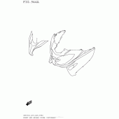 Схема вузла: Передній бардачок для Suzuki AN650 Burgman (EU analogue of SkyWave)