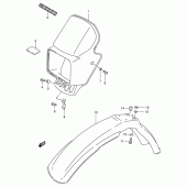 Схема вузла: Накладка фари для Suzuki TS125
