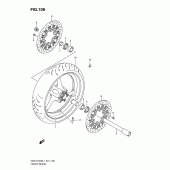 Схема узла: Переднее колесо для Suzuki GSX-R1000