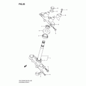 Схема вузла: Рульова траверса (E33) для Suzuki DR-Z125 DR-Z125L