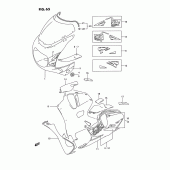 Схема вузла: Передній обтічник (Model s d4a) для Suzuki GSX-R750