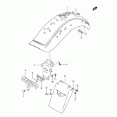 Схема вузла: Заднє крило (Model k3) для Suzuki VS1400 Intruder 1400