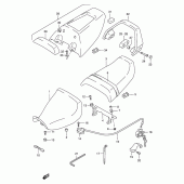 Схема вузла: Сидіння (Model r) для Suzuki GSX-R1100