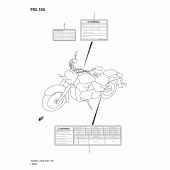 Схема вузла: Інформаційні наклейки (Vl800l1 e3) для Suzuki VL800 Boulevard C50T