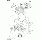 Схема узла: Воздушный фильтр для Suzuki GSX-R600