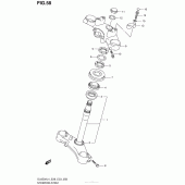 Схема узла: Рулевая траверса для Suzuki DL650 V-Strom
