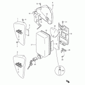 Схема вузла: Бічні панелі (Model t/v) для Suzuki LS650 Savage