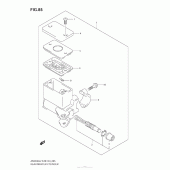 Схема узла: Задний тормозной цилиндр для Suzuki AN650 Burgman (EU analogue of SkyWave)