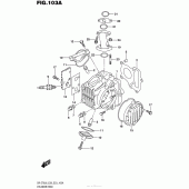 Схема вузла: Головка циліндра для Suzuki DR-Z70
