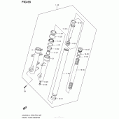 Схема узла: Вилка передней оси для Suzuki AN400 Burgman (EU analogue of SkyWave)