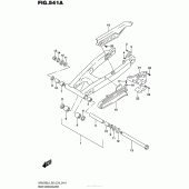 Схема вузла: Задній важіль (Маятник) для Suzuki DR650 DR650SE
