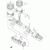 Схема узла: Коленчатый вал & Поршень для Suzuki DR650 DR650RSE