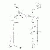 Схема вузла: Кермо & Тросики для Suzuki TS125