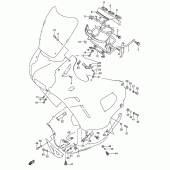Схема узла: Крепления обтекателей для Suzuki GSX600 Katana