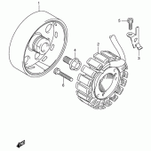 Схема вузла: Генератор (Model y/k1) для Suzuki GSX-R750