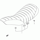 Схема вузла: Сидіння (Model k5/k6/k7) для Suzuki RV125