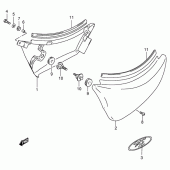 Схема вузла: Бічні панелі (Model y) для Suzuki VS800 Intruder 800