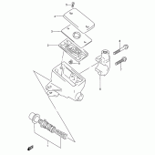 Схема вузла: Передній гальмівний циліндр Suzuki GSX750