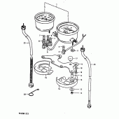 Схема вузла: Спідометр & Тахометр для Suzuki TS125