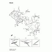 Схема узла: Нижний обтекатель (Gsx650ful1 e21) для Suzuki GSX650