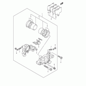 Схема узла: Задний тормозной суппорт для Suzuki GSX1400