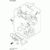 Схема вузла: Передній гальмівний супорт для Suzuki GSX-S750