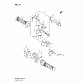 Схема вузла: Ручки керма для Suzuki RM-Z250