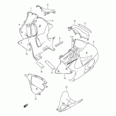 Схема узла: Нижний обтекатель (Model k1) для Suzuki GSX1300 Hayabusa