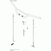 Схема узла: Руль & Тросики (Dr-Z125Ll5 E28) для Suzuki DR-Z125 DR-Z125