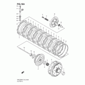 Схема вузла: Зчеплення (Model k8/k9) для Suzuki RM-Z250