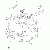 Схема узла: Топливный бак для Suzuki VL1500 Intruder C1500/ Boulevard C90