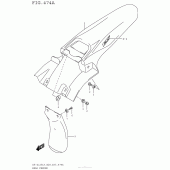 Схема вузла: Rear Fender (Dr-Z125L5 E28) для Suzuki DR-Z125 DR-Z125