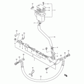 Схема узла: Задний тормозной цилиндр для Suzuki GSX750 Katana
