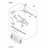 Схема вузла: Задній гальмівний супорт (An400al1 e24) для Suzuki AN400 Burgman (EU analogue of SkyWave)