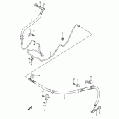 Схема узла: Задний тормозной шланг (An650ak4/ak5) для Suzuki AN650 Burgman (EU analogue of SkyWave)