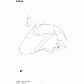 Схема вузла: Переднє крило для Suzuki AN650 Burgman (EU analogue of SkyWave)