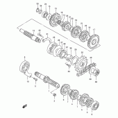 Схема узла: Трансмиссия для Suzuki GZ250 Marauder