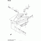 Схема узла: Задний рычаг (Маятник) для Suzuki GSX1300 Hayabusa