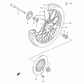 Схема узла: Переднее колесо для Suzuki GZ250 Marauder