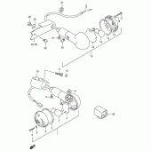 Схема вузла: Поворотники для Suzuki VS1400 Intruder 1400