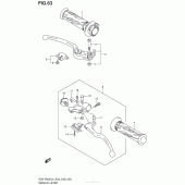 Схема узла: Ручки руля для Suzuki GSX-R600