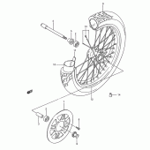 Схема вузла: Переднє колесо Suzuki LS650 Savage