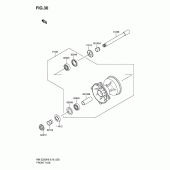 Схема узла: Ступица переднего колеса для Suzuki RM-Z250