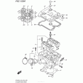 Схема вузла: Головка циліндра (Задня) для Suzuki SFV650 Gladius