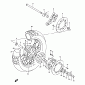 Схема вузла: Заднє колесо Suzuki DR650 DR650RE