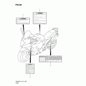 Схема вузла: Інформаційні наклейки (Gsx650fl1 e24) для Suzuki GSX650