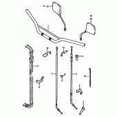 Схема вузла: Кермо & Тросики (See note) для Suzuki DR350