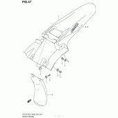 Схема вузла: Rear Fender (Dr-Z125Ll4 E28) для Suzuki DR-Z125 DR-Z125L