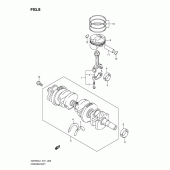 Схема узла: Коленчатый вал & Поршень для Suzuki GSF650 Bandit S